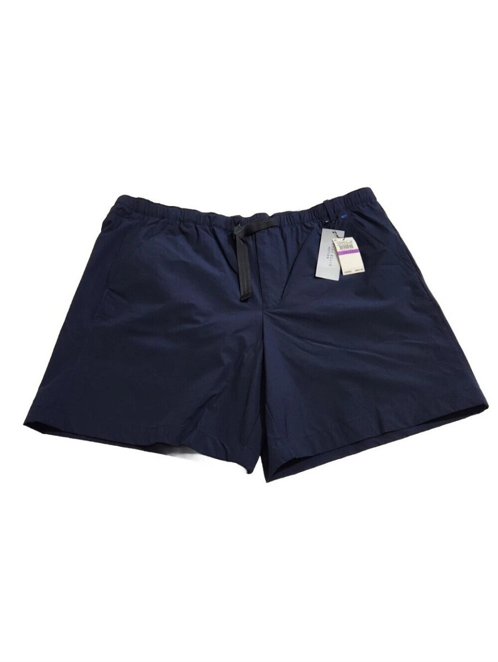 Perry Ellis Motion Men's Size XXL Shorts Dark Sapphire Blue Belted Slim Fit 20